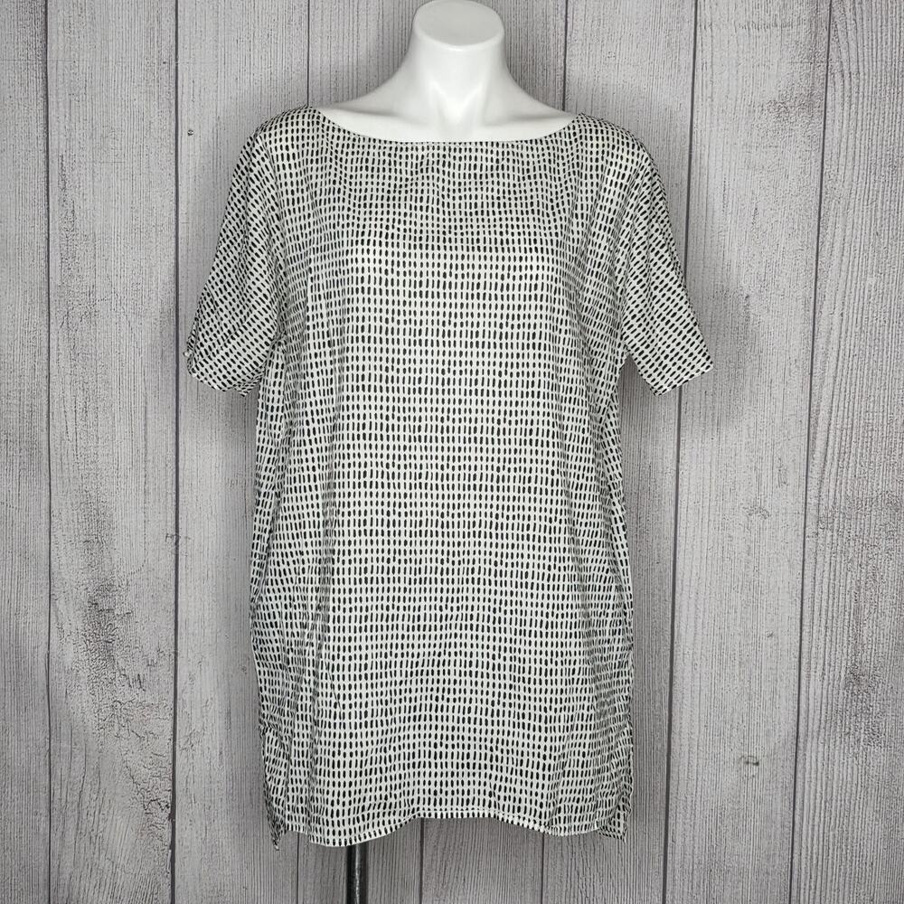 Ilana Kohn X UO Cotton Dash Print Oversized Shift Tunic Mini Dress, sz Medium
